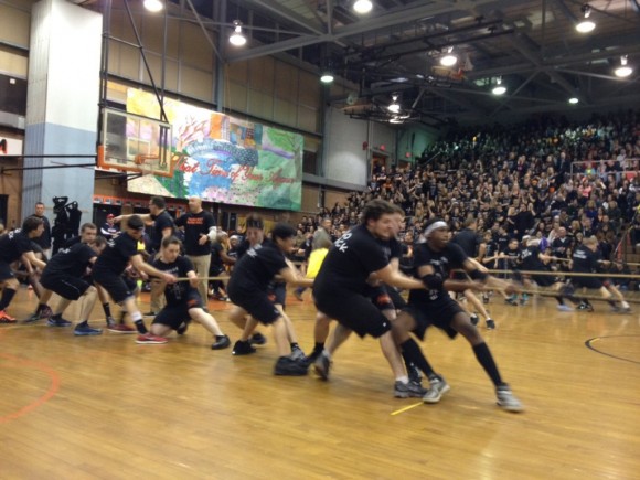 Boy tug-of-war Friday night. (Pennsbury School District)