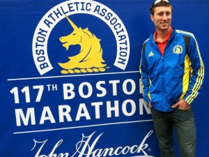 Eric Bofinger in a photo at the marathon. Credit: Eric Bofinger/Submitted