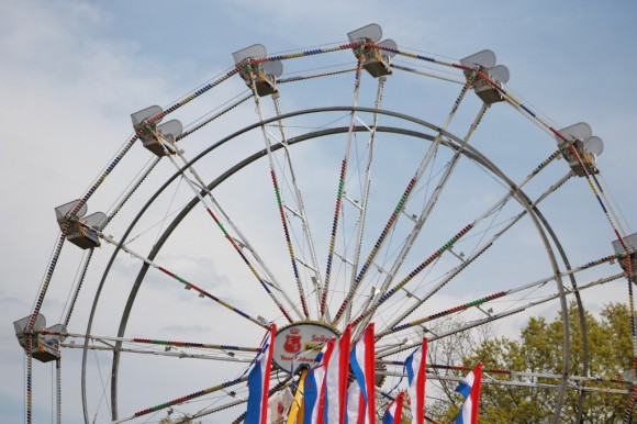 The ferris wheel at St. Joseph the Worker Church in Falls Township on Sunday. Credit: Tom Sofield/LevittownNow.com
