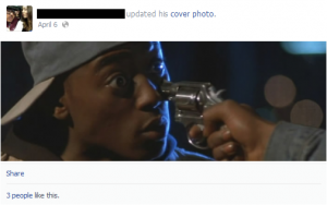 An image found on what a appears to be the suspect's Facebook profile page. Credit: Facebook