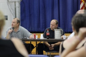 School board members listen to residents.  Credit: Tom Sofield/LevittownNow.com