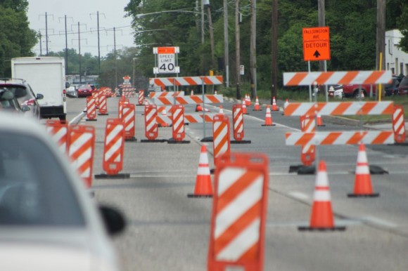 The Route 13 project is expected to finish during the second half of 2015.  Credit: Tom Sofield/LevittownNow.com