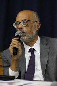 Dr. Robert Copeland responds to a question. Credit: Tom Sofield/LevittownNow.com