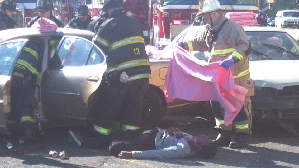 Emergency Vehicles at High School for Simulation