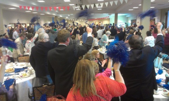 The crowd celebrating at the United Way's Pep Rally on Friday. Credit: Tom Sofield/LevittownNow.com