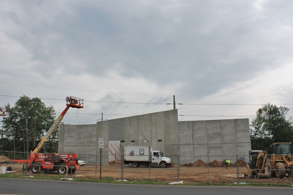Walls of Grocery Store Go Up