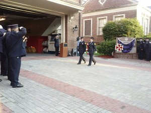 Wintz's daughter Sue, during the ceremony with Winslow. 