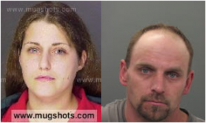 Nicole Frye, 30, of Bensalem, and Bryan Reppert, 38, of Bristol Township. Credit: Mugshots.com/Bucks County Department of Corrections