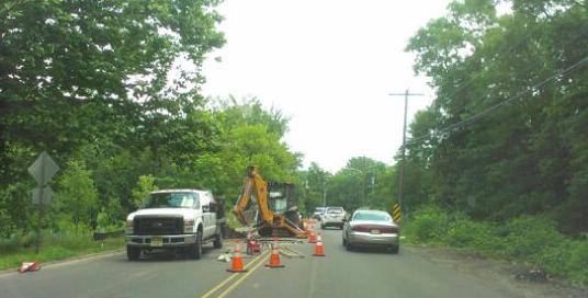 Crews Perform Utility Work in Bristol Township