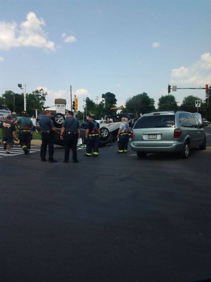 A view of the accident scene. Credit: Submitted from Facebook