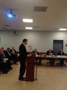 Congressman Fitzpatrick (R-8) thanks council for their hard work on new deal with Bucks Housing Authority Credit: Jeff Bohen/LevittownNow   