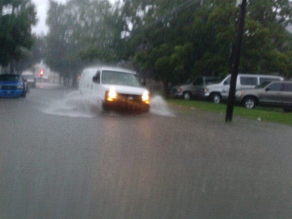 An image of Levittown area road flooding. Credit: Submitted
