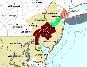 Developing: NWS Issues Flood Advisory for Southeastern Bucks