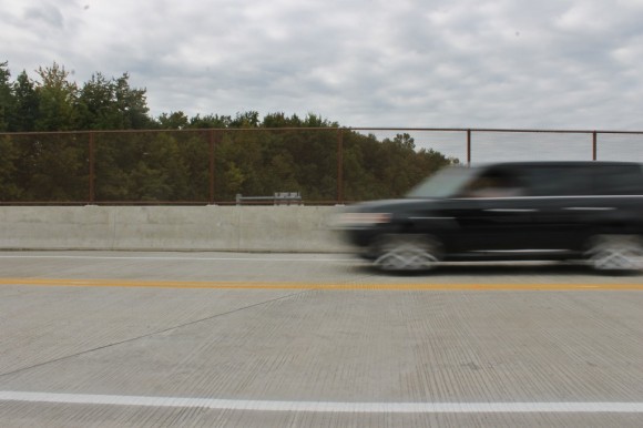 Despite some dust on the road surface, the new bridge was a welcome relief for many commuters.  Credit: Tom Sofield/LevittownNow.com