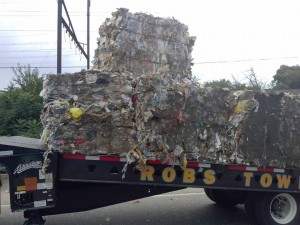 Payload removed by Rob's Tow Service from Overturned Truck on Friday.