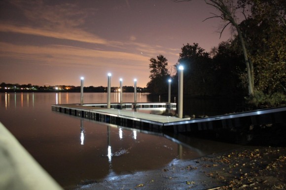 The boat docks at Penn Quaker Park along the Delaware River in Falls Township should make a great spot to catch the rocket launch.  Credit: Tom Sofield/LevittownNow.com