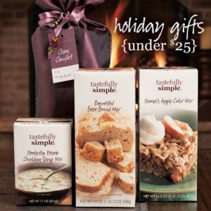 Tastefully Simple can also be the perfect solution to your holiday anxiety. Perfect gift options for under $25. Credit: Tastefully Simple