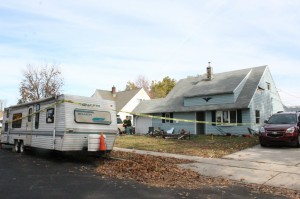 The crime scene on Saturday. Credit: Tom Sofield/LevittownNow.com