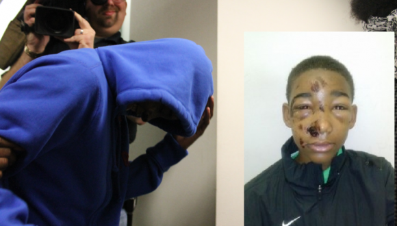 The teen at the center of the controversy walks into a lawyers office in Center City, Philadelphia. Credit: Tom Sofield/LevittownNow.com 