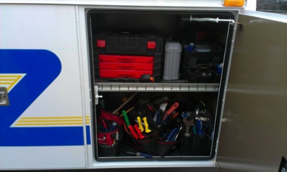 The truck is stocked with equipment needed at fires and accidents. Fire Marshal Jim McGuire said the vehicle only add to the services provided to his office and local volunteer fire companies.  Credit: Tom Sofield/LevittownNow.com