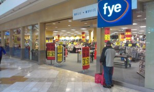 The now-closed FYE store inside the Oxford Valley Mall in 2013. Credit: Tom Sofield/LevittownNow.com