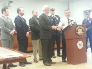 Officials announce the charges on Friday. Credit: Erich Martin/LevittownNow.com