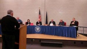 A resident speaking to the Board of Supervisors Thursday night. Credit: Tom Sofield/LevittownNow.com