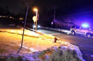 Firefighters were in Langhorne Manor as PECO worked to repair service early Saturday morning. Credit: Tom Sofield/LevittownNow.com 