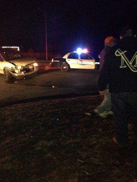 Police and medics responded to a two-vehicle accident at Levittown Parkway and Magnolia Drive in Falls Township Saturday around 6:15 p.m. No life-threatening injuries were reported in the crash. Credit: Vernae Harvey/Submitted