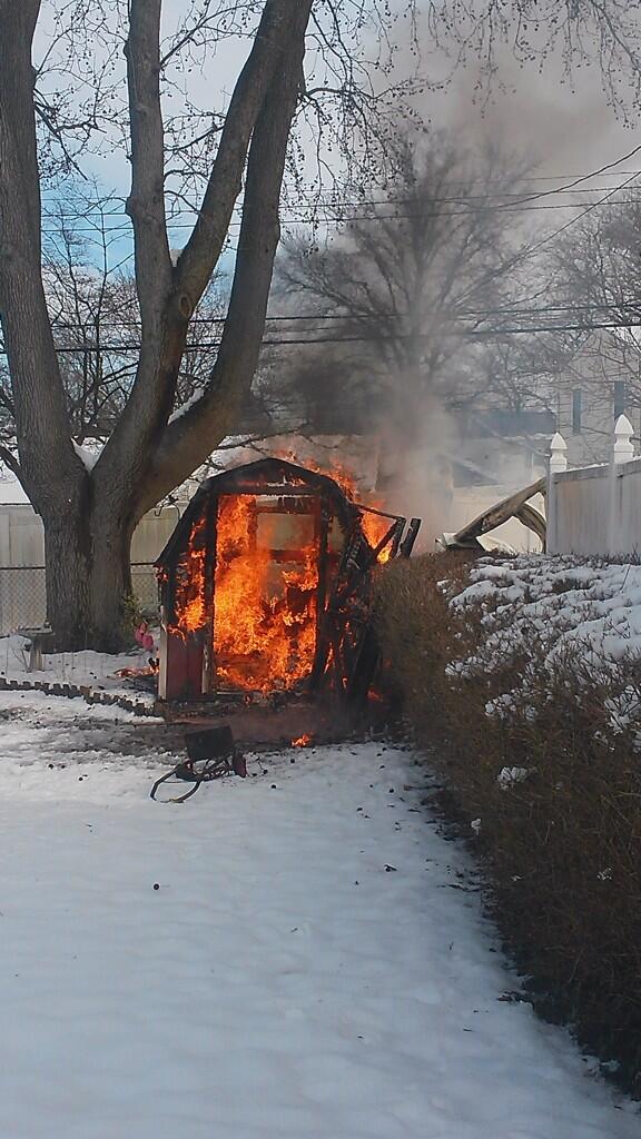 Falls Supervisor Tweets Storm Damage, Shed Fire