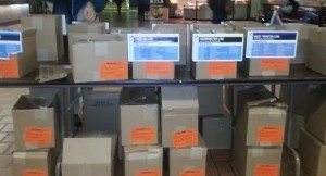 New SEPTA Regional Rail Schedules displayed at the Market East Station in Philadelphia. Credit: Jeff Bohen  LevittownNow.com 