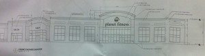 The proposed plan for the new Planet Fitness and two unknown retailers at the Pennsbury Plaza Shopping Center