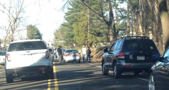 A multi-vehicle accident on Trenton Road in Middletown's Levittown section disrupted traffic Monday evening. No life-threatening injuries were reported but the crash did cause traffic headaches. Credit: Justin Grow