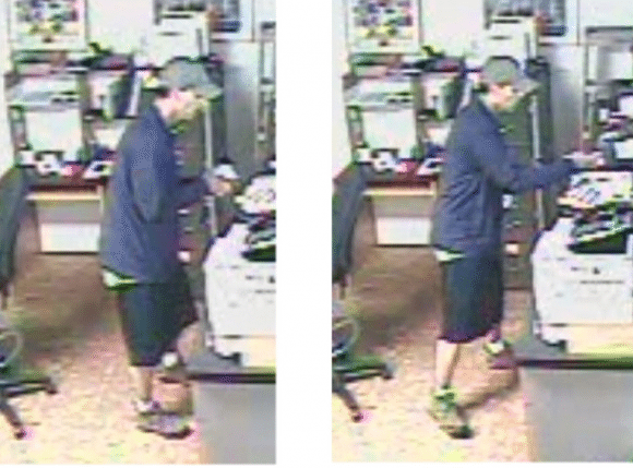 Security camera images of the suspect.  Credit: Falls Twp. Police