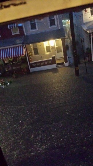 Flooding on Pond Street in Bristol Borough Credit: Kelly Conklin/Submitted