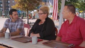 Host David Guas is joined by judges Diva Q. and George Hensler Credit: Travel Channel