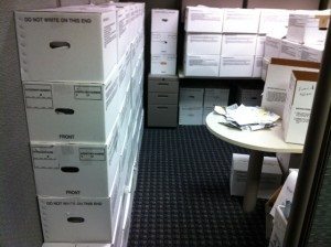A fraction of the 68 boxes discovered at the Philadelphia VA of mishandled mail.