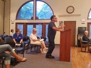 Image Credit Jeff Bohen LevittownNow.com James Rearick makes his argument to Tullytown council members