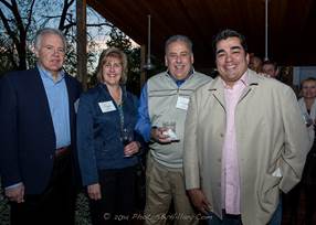 From left to right: Allen Childs, CEO of BCOC, Sue Okun of National Penn Bank, Alan Okun and Chef Jose Garces. Credit: BCOC