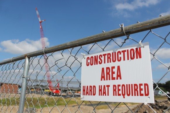 A photo of construction at James Buchanan Elementary School on Haines Road in Levittown. Credit: Tom Sofield/LevittownNow.com