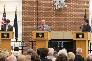 A photo from the 2014 congressional debate at the college. Credit: Tom Sofield/LevittownNow.com