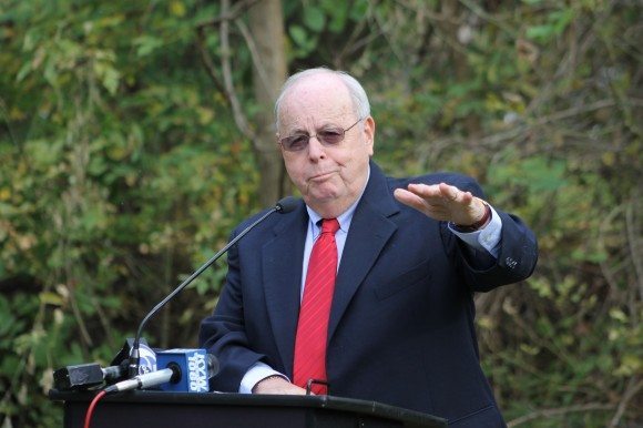 Comissioner Charlie Martin speaking about the project.  Credit: Tom Sofield/LevittownNow.com