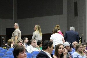 Residents walking out of the meeting following the vote. Credit: Tom Sofield/LevittownNow.com