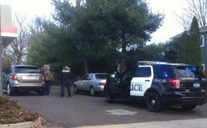 Police after making the arrest in Langhorne. Credit: Submitted