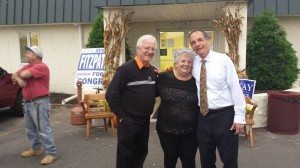 Steve Cickay (right) standing with Tullytown officials on Tuesday.  Credit: Erich Martin/LevittownNow.com