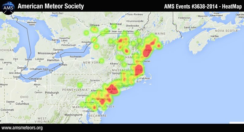 Fireball Spotted Above Area Monday Evening