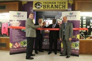 Officials from Inspire FCU and Bristol Township School District at the opening on the Truman High School branch. 