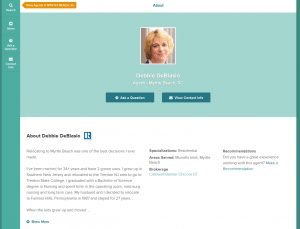 DeBlasio's real estate website.  Credit: Screenshot