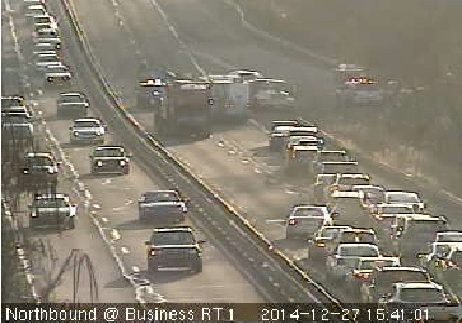 A multi-vehicle crash on the southbound Route 1 by the Neshaminy Creek in Middletown Saturday around 3p.m. caused traffic to backup for more than an hour. Fire crews along with police and medics responded. As of press time there was no further information from police. Credit: PennDOT