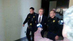 Tollefson being led out of court Wednesday. Credit: Dave Sommers/LevittownNow.com